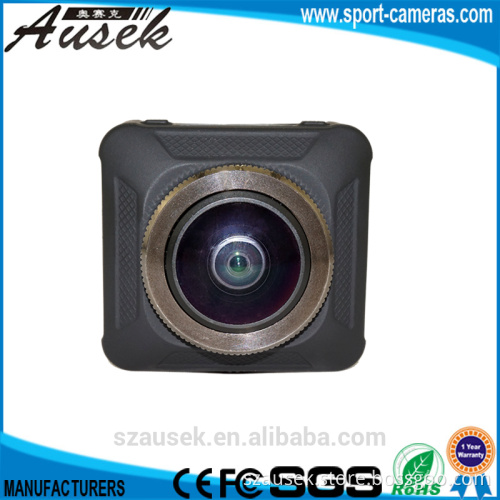 Mini 720 degree action camera dual lens 360 wide angle 4k car camera